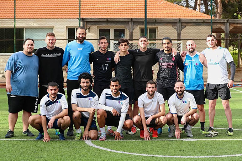 RHU alumni athletes return to campus for a friendly football game with the RHU varsity team